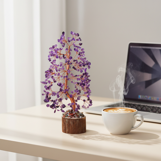 Crystal Tree, Gemstone Tree Home Office Decor, Spiritual Decor, Crystal Gifts