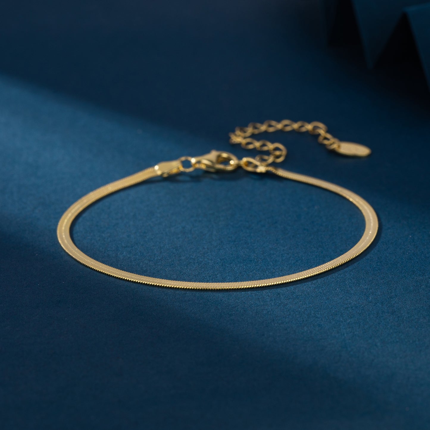 S925 Sterling Silver Flat Snake Blade Chain Bracelet | Minimalist Niche Design