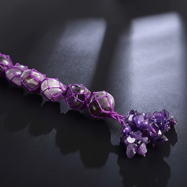 Amethyst Crystal Car Charm Hanger