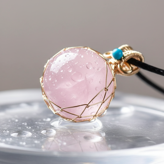 Raw-Cut Rose Quartz Pendant Necklace | Natural Love & Protection Jewelry