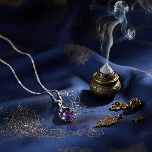 Natural Amethyst Necklace | S925 Sterling Silver Elegant Clavicle Chain |