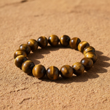 A Grade Natural Tiger Eye Bracelet | South African Cat’s Eye Gemstone with Distinct Tiger Stripes