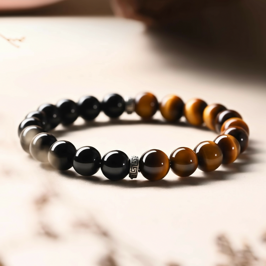 Obsidian & Tiger Eye Bracelet | Strength and Protection