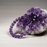 7A Uruguay Amethyst Bracelet | Natural Violet Quartz Crystal