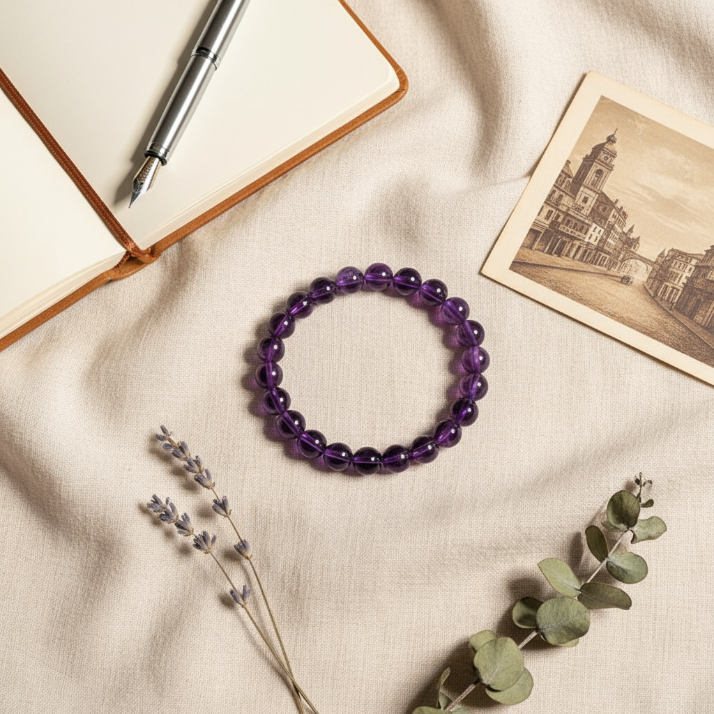 7A Uruguay Amethyst Bracelet | Natural Violet Quartz Crystal