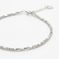 ✨ Niche Design Sterling Silver Bracelet – Fragmented Silver Beads, Minimalist Adjustable Chain