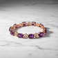 Luxury Amethyst Clover Bracelet | 18K Gold Plated Gemstone Diamond Design