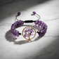 Handmade Crystal Bracelet | Amethyst / Clear Quartz Options, Tree of Life Pendant, Double Strand Design