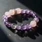 Amethyst & Rose Quartz Energy Bracelet Ninefold Purple Flame