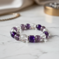 Nine Purple Fire Natural Amethyst Bracelet | Wealth, Protection & Energy Healing
