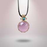 Raw-Cut Rose Quartz Pendant Necklace | Natural Love & Protection Jewelry