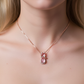 Cat Rose Quartz Pendant Necklace | 18K Rose Gold Plated with Sparkling CZ | Unique Romantic Gift