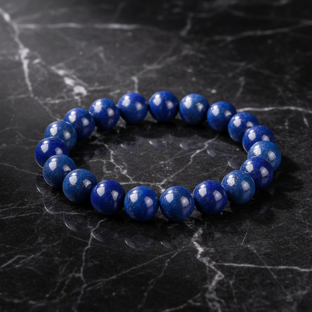 Natural Lapis Lazuli Bracelet | Deep Blue Gemstone of Protection & Wisdom