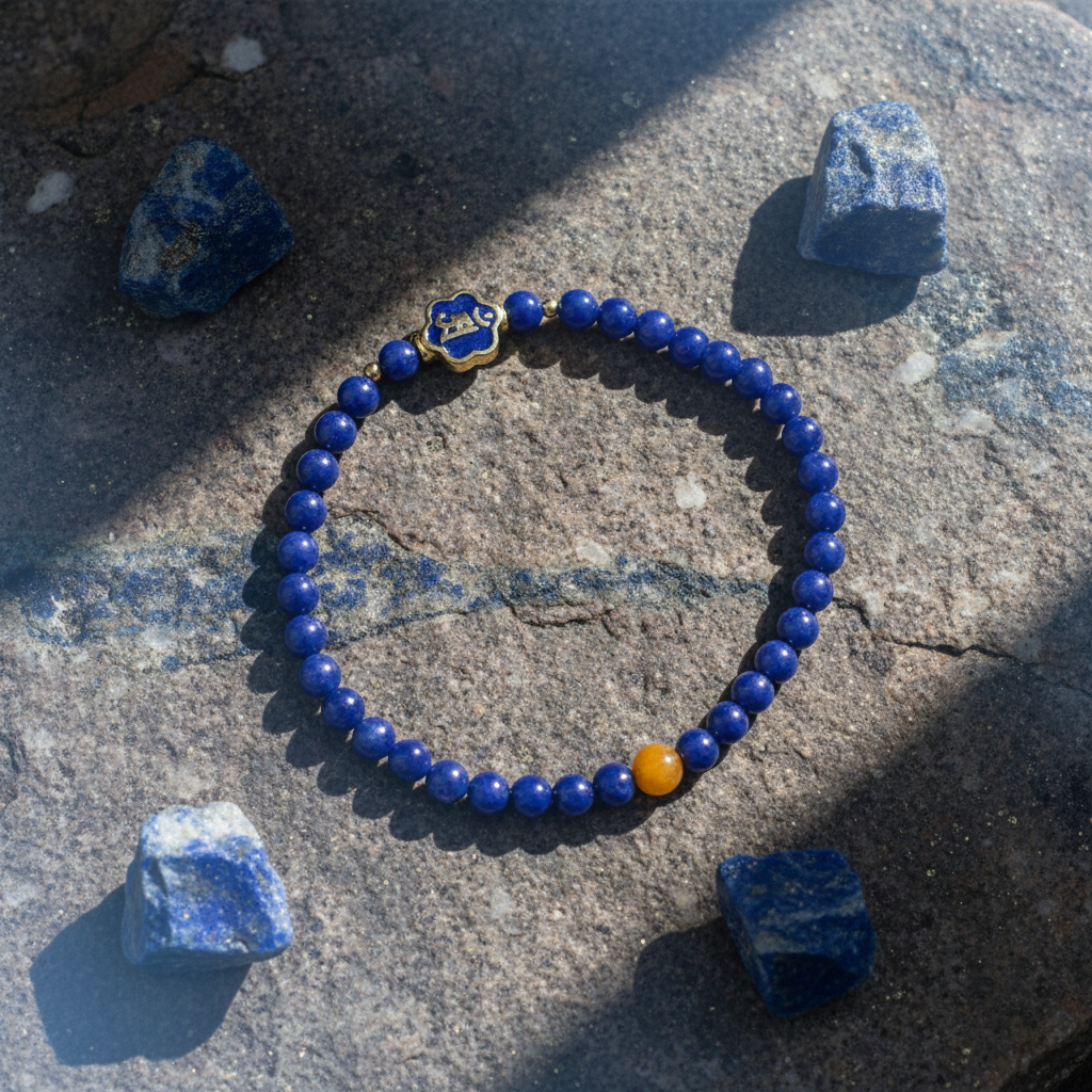 Natural Lapis Lazuli Bracelet | Deep Blue Gemstone of Protection & Wisdom