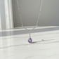 Natural Amethyst S925 Silver Necklace | Elegant Teardrop Purple Gem Pendant (7×9mm Main Stone)