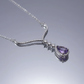 Natural Amethyst S925 Silver Necklace | Elegant Teardrop Purple Gem Pendant (7×9mm Main Stone)