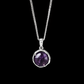 Natural Amethyst Necklace | S925 Sterling Silver Elegant Clavicle Chain | Premium Transparent Gemstone