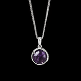 Natural Amethyst Necklace | S925 Sterling Silver Elegant Clavicle Chain | Premium Transparent Gemstone