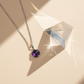 Natural Amethyst Necklace | S925 Sterling Silver Elegant Clavicle Chain | Premium Transparent Gemstone