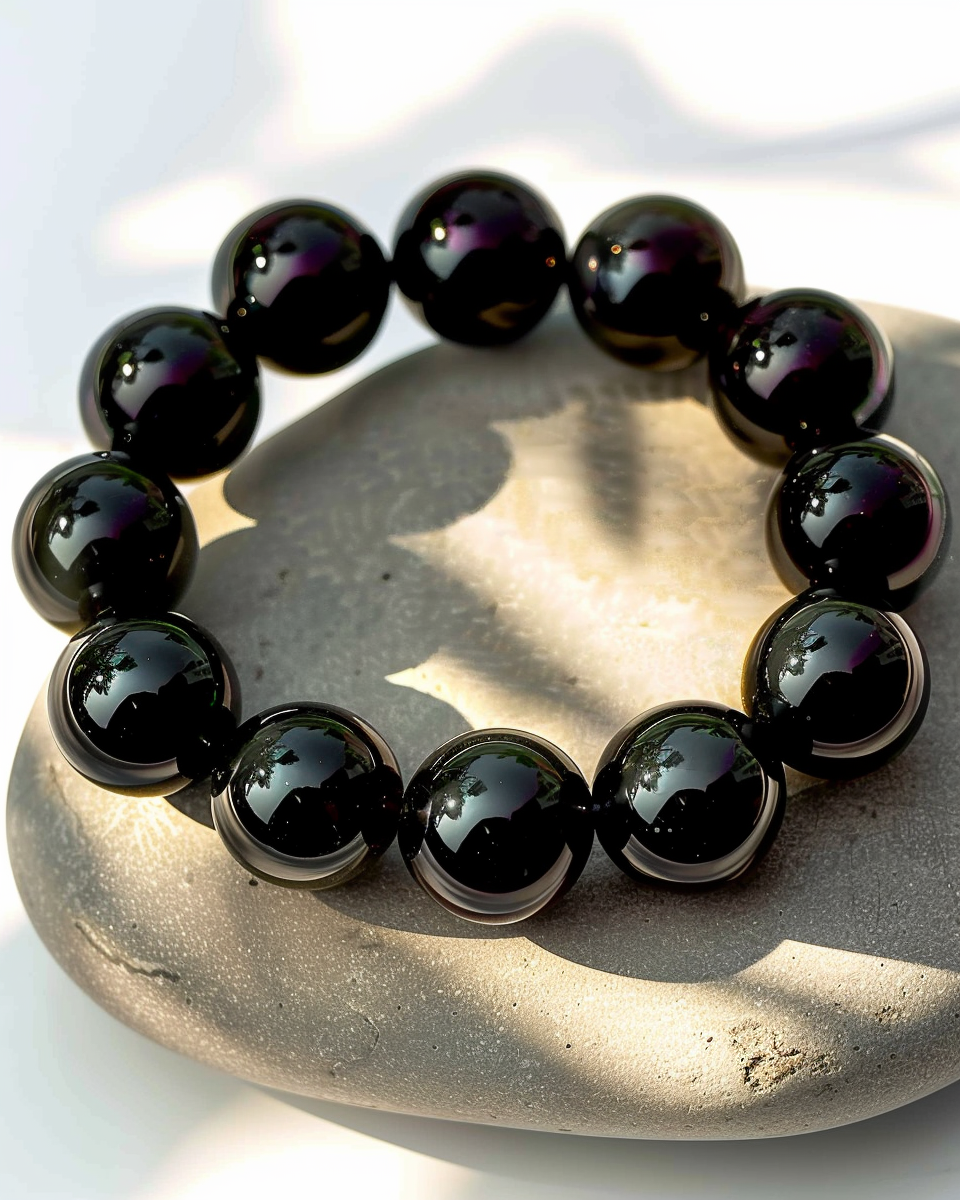 Natural Black Obsidian Protection Bracelet – Shield Against Negativity